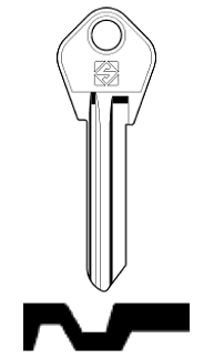 Afbeelding van Silca Cilindersleutel staal HAK2