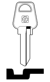 Afbeelding van Silca Cilindersleutel staal HAK3