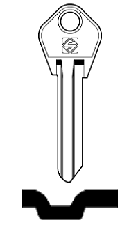 Afbeelding van Silca Cilindersleutel staal HAK6