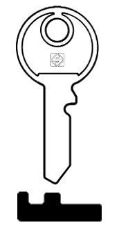Afbeelding van Silca Cilindersleutel staal HEN1