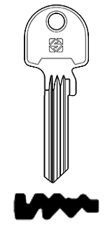 Afbeelding van Silca Cilindersleutel staal HGO3R