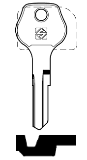 Afbeelding van Silca Cilindersleutel staal IBM1