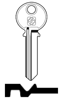 Afbeelding van Silca Cilindersleutel staal IF7