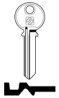 Afbeelding van Silca Cilindersleutel staal IF7R