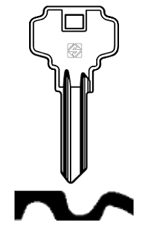 Afbeelding van Silca Cilindersleutel staal JAR1