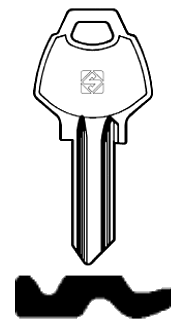 Afbeelding van Silca Cilindersleutel staal JL2R