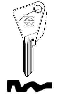 Afbeelding van Silca Cilindersleutel staal JM6