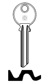 Afbeelding van Silca Cilindersleutel staal JS1R