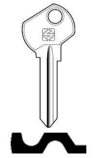 Afbeelding van Silca Cilindersleutel staal KAZ4R