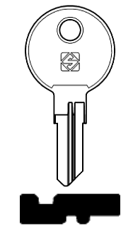 Afbeelding van Silca Cilindersleutel staal KER1