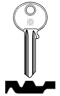 Afbeelding van Silca Cilindersleutel staal KFE