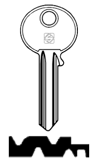 Afbeelding van Silca Cilindersleutel staal KFU