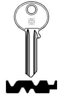 Afbeelding van Silca Cilindersleutel staal KFW