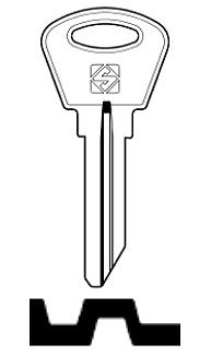 Afbeelding van Silca Cilindersleutel staal KIV1R