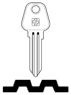 Afbeelding van Silca Cilindersleutel staal KLG1R