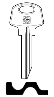 Afbeelding van Silca Cilindersleutel staal KMT2R