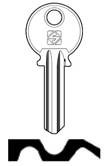 Afbeelding van Silca Cilindersleutel staal KOB1