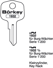 Afbeelding van Borkey 1932½ Cilindersleutel voor BURG