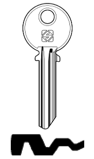 Afbeelding van Silca Cilindersleutel staal LH26