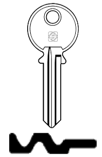 Afbeelding van Silca Cilindersleutel staal LU3R