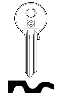 Afbeelding van Silca Cilindersleutel staal MN2