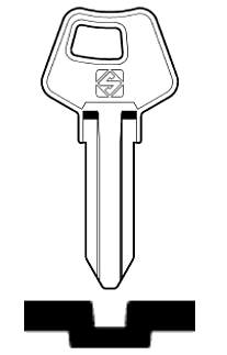 Afbeelding van Silca Cilindersleutel staal MST1
