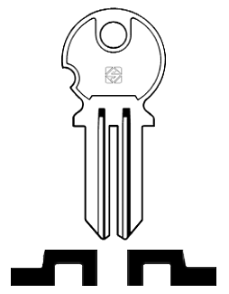 Afbeelding van Silca Cilindersleutel staal MSV1R