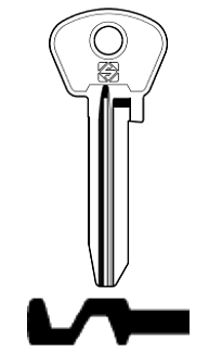Afbeelding van Silca Cilindersleutel staal MTS1R