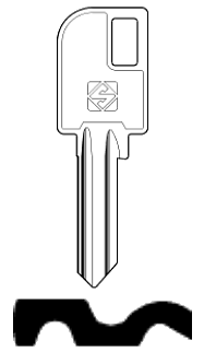 Afbeelding van Silca Cilindersleutel staal MX1