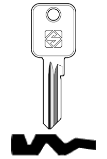 Afbeelding van Silca Cilindersleutel staal MXU1R