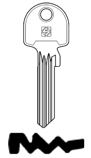 Afbeelding van Silca Cilindersleutel staal MXU2