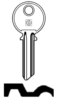 Afbeelding van Silca Cilindersleutel staal NAB2