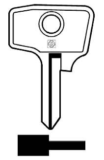 Afbeelding van Silca Cilindersleutel staal NEC1