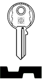 Afbeelding van Silca Cilindersleutel staal NU1