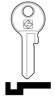 Afbeelding van Silca Cilindersleutel staal PAD3