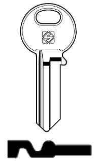 Afbeelding van Silca Cilindersleutel staal RUS4