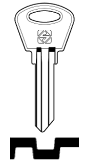 Afbeelding van Silca Cilindersleutel staal RZA1