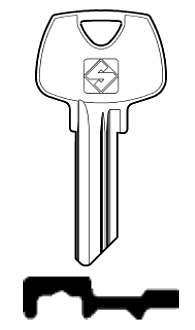 Afbeelding van Silca Cilindersleutel staal SAR17