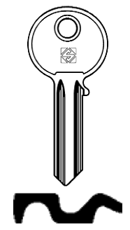 Afbeelding van Silca Cilindersleutel staal SB1