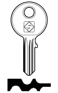 Afbeelding van Silca Cilindersleutel staal SHW2