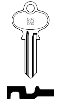 Afbeelding van Silca Cilindersleutel staal SL1