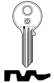 Afbeelding van Silca Cilindersleutel staal SNC2