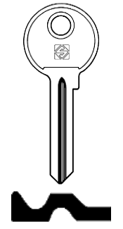 Afbeelding van Silca Cilindersleutel staal SR10R