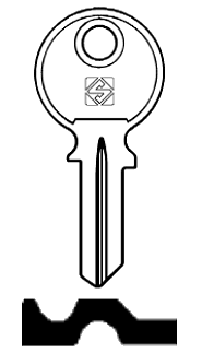 Afbeelding van Silca Cilindersleutel staal SR2