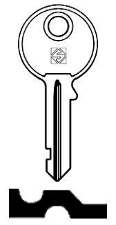 Afbeelding van Silca Cilindersleutel staal SR6