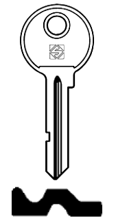Afbeelding van Silca Cilindersleutel staal SR8