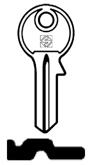 Afbeelding van Silca Cilindersleutel staal SR9R