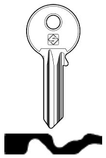 Afbeelding van Silca Cilindersleutel staal SS12