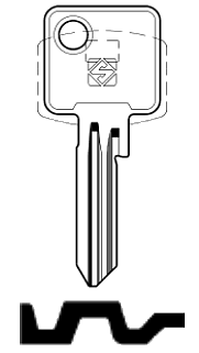 Afbeelding van Silca Cilindersleutel staal SVE2R