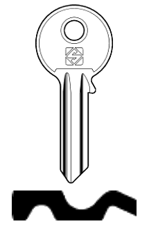 Afbeelding van Silca Cilindersleutel staal TAR4